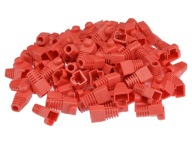 NEKU Gumový kryt pre zástrčku RJ45, červený, 10 ks