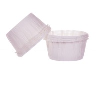Podložky na cupcake krimpované BIELA ​​55x35mm 25ks Decora