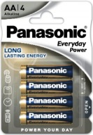 4 x alkalická batéria Panasonic AA LR6 1,5V