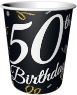 HAPPY BIRTHDAY PAPIEROVÉ POHÁRKY 50 pohárov, 6 ks