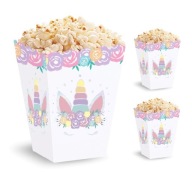 POPCORN KRABIČKY NARODENINOVÉ JEDNOROŽCE 3 kusy