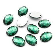 Štrasové kamienky na šitie akrylové oválne 18x13x5mm 10 ks