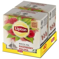 Lipton sada expresného bieleho čaju Malinové pyramídy 2x20 ks 60g