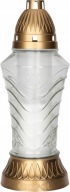 Sklenená sviečka, bezfarebná, vymeniteľná vložka, cca 48 hodín, výška: 29 cm, priemer. 11 cm