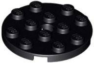 LEGO okrúhly tanier 4X4 ČIERNA 60474 2 KS