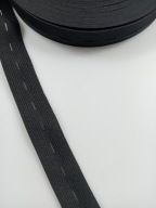 šitie gumená pletená elastická páska s otvormi 25 mm 2,5 cm 1 meter čierna
