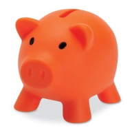 PRASIATKO Otváracie PVC oranžové 9x7x7cm na peniaze, mince