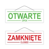 laminovaná tabuľka OPEN / CLOSED-OPEN