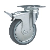 OTOČNÉ KOLESO S BRZDOVÝM VALCEKOM SADA KOLESÁ KOLESÁ GUMOVÉ KOLESÁ 100MM 80KG