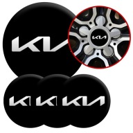 4 Emblémy Stredy ráfikov Kryty kolies Kolesá KIA TOP SET 60 mm