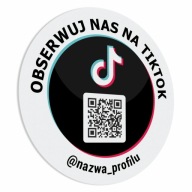 QR nálepka TikTok Follow Us 10x10