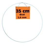 BIELY PRSTEŇ PRSTEŇ pre lapače snov a makramé ø35 cm DEKORÁCIA MACRAME