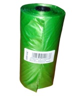 Zelené, biologicky rozložiteľné vrecká na psie exkrementy 1 rolka 20 ks 6x3 cm