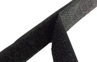 Krajčírsky suchý zips 20 mm na šitie, sada suchých zipsov bez lepidla, ČIERNA
