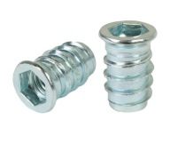 10x nástrčná skrutka M8 x 20 mm, dvojzávitová, skrutkovacia, drážkovaná skrutka do dreva