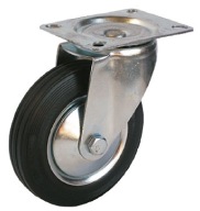 OTOČNÉ VOLANT GUMOVÉ KOLESO PRE VOZÍKY 100 mm