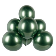 Lesklé lesklé balóny Bottle Green Metallic chróm - 10 ks