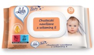 LULA BABY VLHČENÉ UBROÚŠKY S VITAMÍNOM E CLICK-TOP PRE DETI 50 ks.