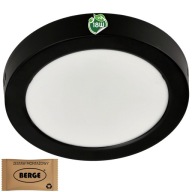 LED stropné svietidlo prisadené na povrch 18W 1980lm 4000K neutrálne čierne okrúhle