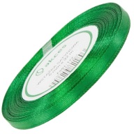 STUHA SATÉNOVÁ stuha zelená 6mm - 32mb
