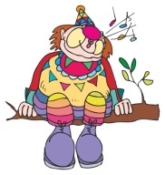 NÁLEPKA NA OKNO, ZRKADLO, SKLO, KLAUN, KLAUN, CIRKUS