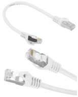 Sieťový kábel LAN ETHERNET internet cat 6 FTP RJ45 0,25m krútený pár Biely