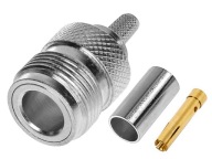 N 50Ohm zásuvka krimpovaná pre kábel RG-58