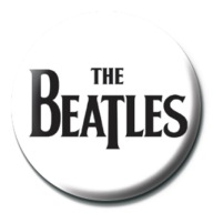 The Beatles Black Logo - odznak na gombíkoch
