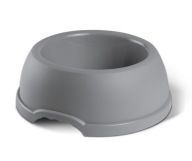 Plastová miska pre psov M, 0,6L, šedá, priem 19 cm,