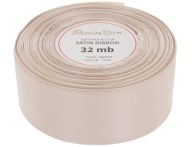 Stuha saténová stuha na ozdobnú svadobnú výzdobu 38mm 32mb béžová