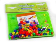 MOZAIKA PUZZLE ŠPÍNKY TLAČIDLÁ KREATÍVNA HRAČKA