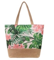 DÁMSKA TAŠKA veľká letná taška BOHO monstera BEACH letná