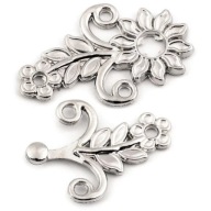 Ozdobný suchý zips, elegantné kvety, 50x20mm