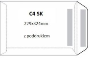 C4 biela samolepiaca SK obálka s potlačou, 50 ks