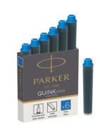 Atramentové kazety Parker Short Blue 6 ks