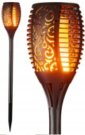 LED záhradná lampa Solárna baterka s plameňom