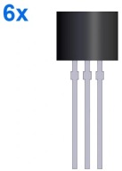 6 x S9013 TO-92 Tranzistor