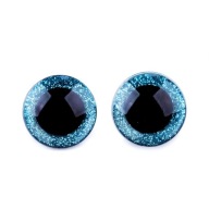GLITTER BLUE MASKOT EYES 20 mm