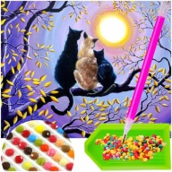 DIAMANTOVÉ VÝŠIVKY Výstrižky Diamantová maľba CATS PAINTINGS od Diamonds