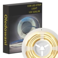 COB LED pás 12V 10W 900 Lumenov/m 320Led/m IP20 STUDENÁ BIELA