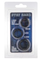 Erotic Penis Cover Stay Hard Erotické prstene - tri čierne