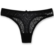 SEXY ČIERNE JEMNÉ ZMYSLNÉ ČIPKOVÉ DÁMSKE XL TANGÁ