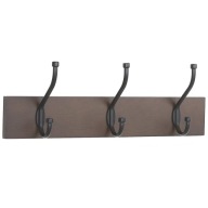 AMAZON BASICS DREVENÝ VEŠIAK 3 HÁČIKY 34 CM