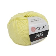 50g priadza, 55% bavlna 45% akryl, YarnArt Jeans svetlo žltá 67