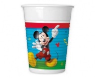 Plastové poháre (WM) Mickey Rock The House, 200 ml, 8 ks (štítok SUP)