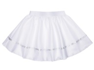 Elastická sukňa, biely outfit, 40 cm