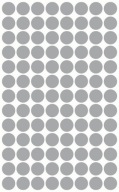 Nálepky CIRCLES Bodky 2cm 104ks Strieborná