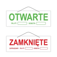 OTVORENÉ / ZATVORENÉ laminovaná tabuľka