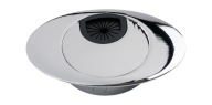 Káblová priechodka oválna, priemer 60 mm, lesklý chróm - KD-60/O AMIX