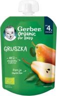 GERBER BIO Hruškový dezert v tube pre bábätká po 4 mesiacoch 80g